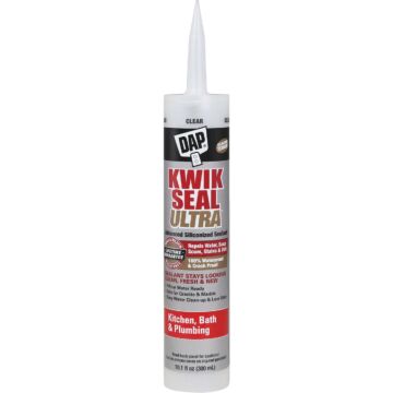 DAP Kwik Seal Ultra Advanced Kitchen & Bath Sealant (Clear) 10.1 oz