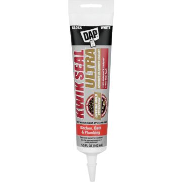 DAP  Kwik Seal Ultra Advanced Kitchen & Bath Sealant (Gloss White) 5.5 oz