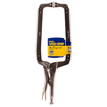 Irwin IRWIN Vise-Grip Original C Clamp, Locking, Swivel Pad Tip, 18-Inch