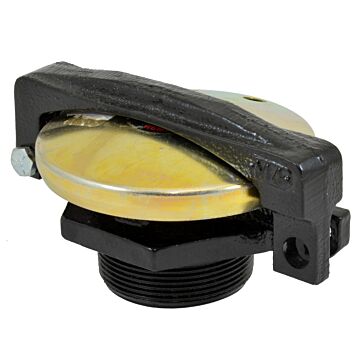 Cim-Tek® 2 in NPT Cast Iron Powder Coated Plated Cap With Base and Anti-theft Security Arm