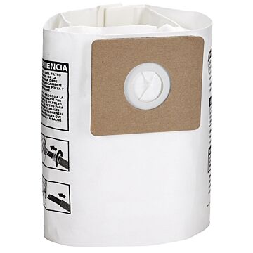 Shop-Vac 9066800 Filter Bag, 2 to 2.5 gal Capacity, 11-1/2 in L, 7 in W