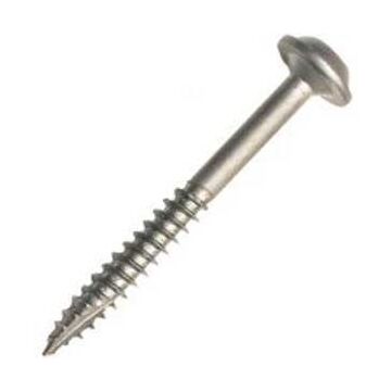 Kreg SML-C2-250 Pocket-Hole Screw, #8 Thread, 2 in L, Coarse Thread, Maxi-Loc Head, Square Drive, Carbon Steel, Zinc