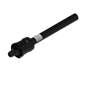 Weasler 5-80 series CV wide angle universal joint and shaft with guard with 1 3/8-6 spline, auto-lok connection and 1 11/16-20 spline, telescoping connection