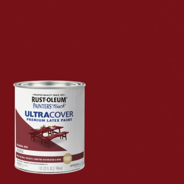 Rustoleum Painter's® Touch Ultra Cover Multi-Purpose Brush-On (Gloss - Colonial Red) 1 qt