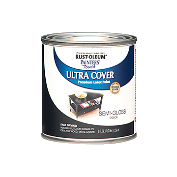 Rust-Oleum Painter's® Touch Ultra Cover - Multi-Purpose Brush-On - Half-Pint - Semi-Gloss Black