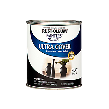 Rust-Oleum Painter's® Touch Ultra Cover - Multi-Purpose Brush-On - Quart - Gloss Flat Black