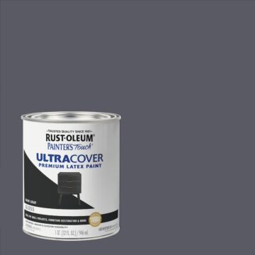 Rustoleum Painter's® Touch Ultra Cover Multi-Purpose Brush-On (Gloss - Dark Gray) 1 qt