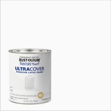 Rustoleum Painter's® Touch Ultra Cover Multi-Purpose Brush-On (Flat - White) 1 qt