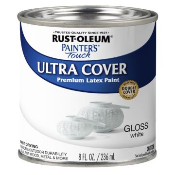 Rustoleum Painter's® Touch Ultra Cover Multi-Purpose Brush-On (Gloss - White) 1/2 pt