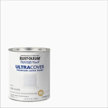 Rustoleum Painter's® Touch Ultra Cover Multi-Purpose Brush-On (Semi-Gloss - White) 1 qt