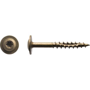 Washer Head Cabinet Screw, Bronze, 1 lb