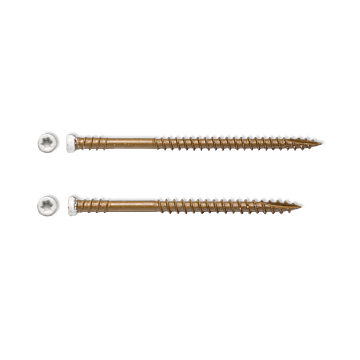 Big Timber #8 x 3 In. Finish Screw With Reverse Thread (109 Ct., 1 Lb.) White Head