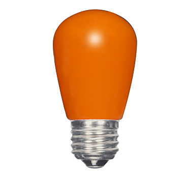 Satco 1.4 Watt LED - S14 - Ceramic Orange - Medium base - 120 Volt - Carded
