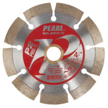 Pearl Abrasives P2™ Pro-V™ Segmented Blade For Concrete and Masonry 4 1/2" x .080 x 20mm-5/8"