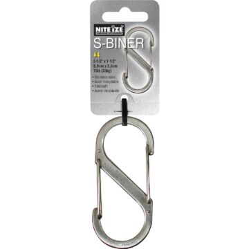 Nite Ize S-Biner Size 2 10 Lb. Capacity Stainless Steel S-Clip Key Ring