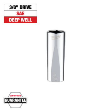 Milwaukee 3/8" Drive 11/16" SAE Deep Socket with FOUR FLAT™ Sides