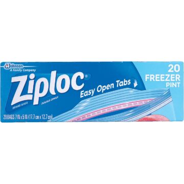 Ziploc 1 Pt. Double Zipper Freezer Bag (20-Count)