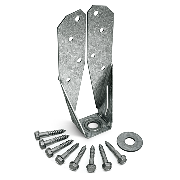 DTT ZMAX® Galvanized Deck Tension Tie for 2x with 1-1/2 in. SDS Screws