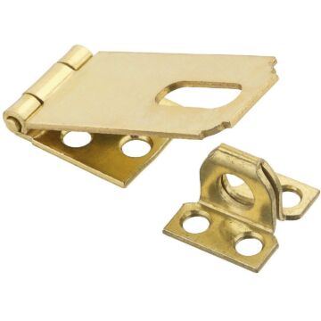 National 2-1/2 In. Brass Non-Swivel Safety Hasp
