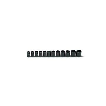 3/8" Drive 12 Piece Set - 6 Point Standard Metric Impact Sockets, 8mm - 19mm
