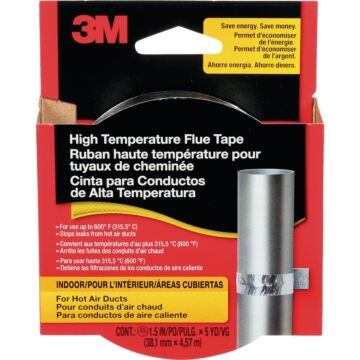 3M Scotch 1-1/2 In. x 15 Ft. High-Temperature Flue Tape, Silver