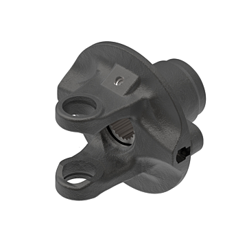 35 series ball shear clutch yoke with 1 3/8-21 spline bore and safety slide lock connection