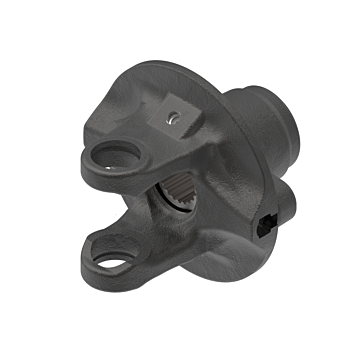 35 series ball shear clutch yoke with 1 3/4-20 spline bore and safety slide lock connection