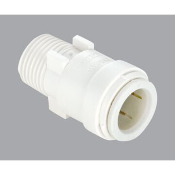 Watts 3/8 In. CTS x 1/2 In. MPT Quick Connect Plastic Connector