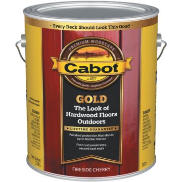 Cabot Gold Exterior Stain, Fireside Cherry, 1 Gal.