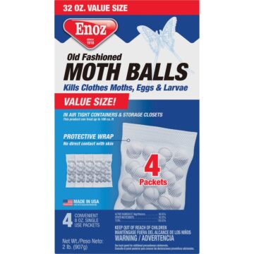 Enoz 32 Oz. Old Fashioned Moth Balls (4-Pack)