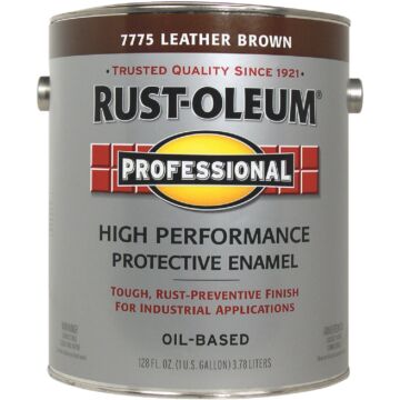 Rust-Oleum Professional Oil-Based Gloss VOC Formula Rust Control Enamel, Leather Brown, 1 Gal.