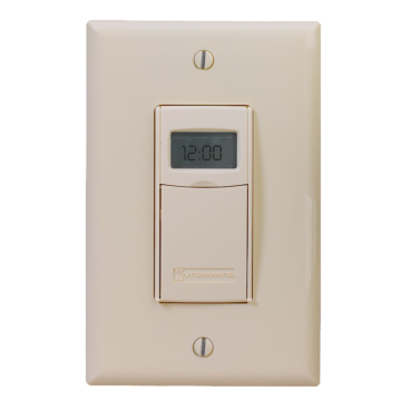 7-Day Heavy-Duty Programmable Timer, 120-277 VAC, 15A, White