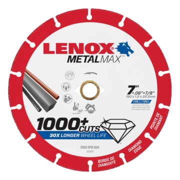 Lenox LENOX Tools Metalmax Cut Off Wheel, Diamond Edge, 7-Inch X 7/8-Inch