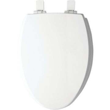 Mayfair Kendall Elongated Closed Front WhisperClose White Enameled Wood Toilet Seat