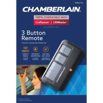 Chamberlain 3-Button Black Garage Door Remote