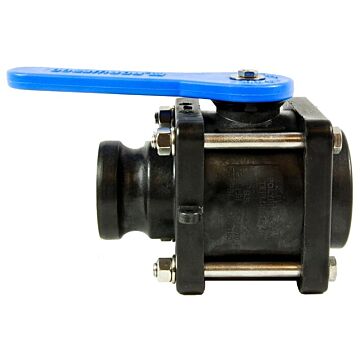 Norwesco 2 in FNPT x Male Coupler Connection Type Full Port Type Compact Bolted Ball Valve