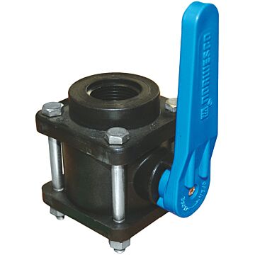 Norwesco 2 in FNPT x FNPT Connection Type Standard Port Type Bolted Ball Valve