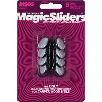 Magic Sliders 7/8 In. Round Nail on Furniture Glide (8pk)