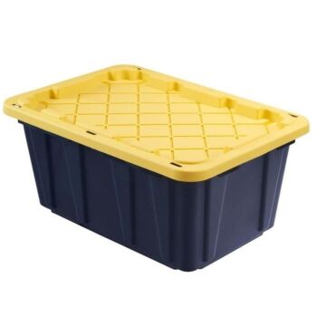 Edge Plastics 17 gal Black/Yellow Polymer Storage Tote