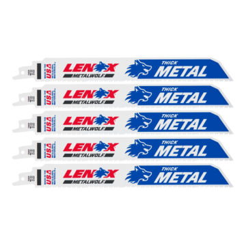 Lenox LENOX METALWOLF WAVE EDGE Reciprocating Saw Blades 10 TPI 229 x 25 x 1.07 mm 5/PK