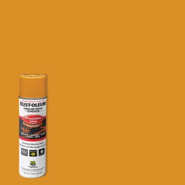 Rustoleum Industrial Choice M1600 Solvent-Based Precision Line Marking Paint (Caution Yellow) 17 oz