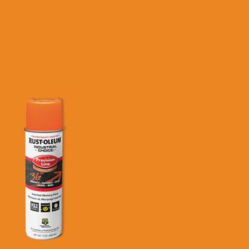 Rust-Oleum Industrial Choice M1600 Solvent-Based Precision Line Marking Paint (Fluorescent Orange) 17 oz