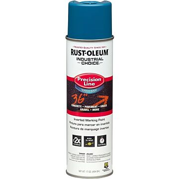 Rustoleum Industrial Choice M1800 System Water-Based Precision Line Marking Paint (APWA Caution Blue) 17 oz