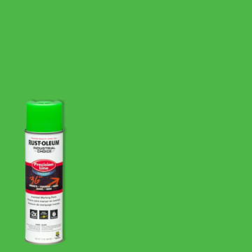 Rustoleum Industrial Choice M1800 System Water-Based Precision Line Marking Paint (Fluorescent Green) 17 oz