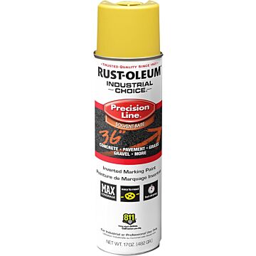 Rustoleum Industrial Choice M1800 System Water-Based Precision Line Marking Paint (Hi-Viz Yellow) 17 oz