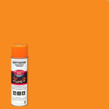 Rust-Oleum Industrial Choice M1800 System Water-Based Precision Line Marking Paint (Fluorescent Orange) 17 oz