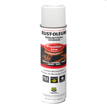 Rustoleum Industrial Choice M1800 System Water-Based Precision Line Marking Paint (White) 17 oz