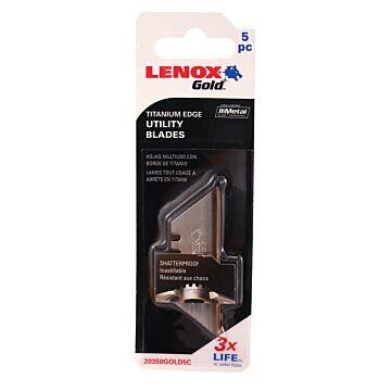 Lenox LENOX GOLD Utility Knife Blade 5 pack