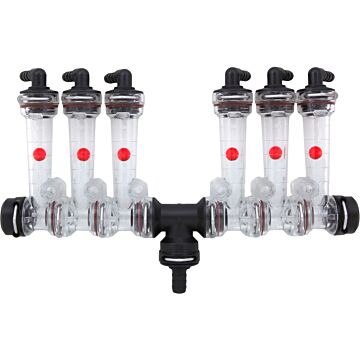Wilger 3/8 in Hose Barb 6-Row Flow Indicator