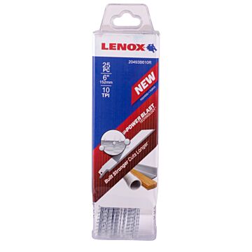 Lenox LENOX General Purpose Reciprocating Saw Blade With Power Blast Technology, Bi-Metal, 6-Inch, 10 Tpi, 25/Pk